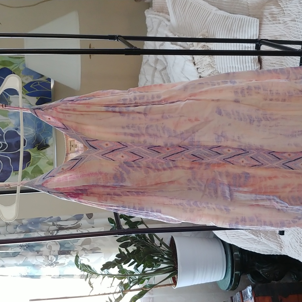 World Market the dye Boho Aztec bead embellished midi dress. Size S/M